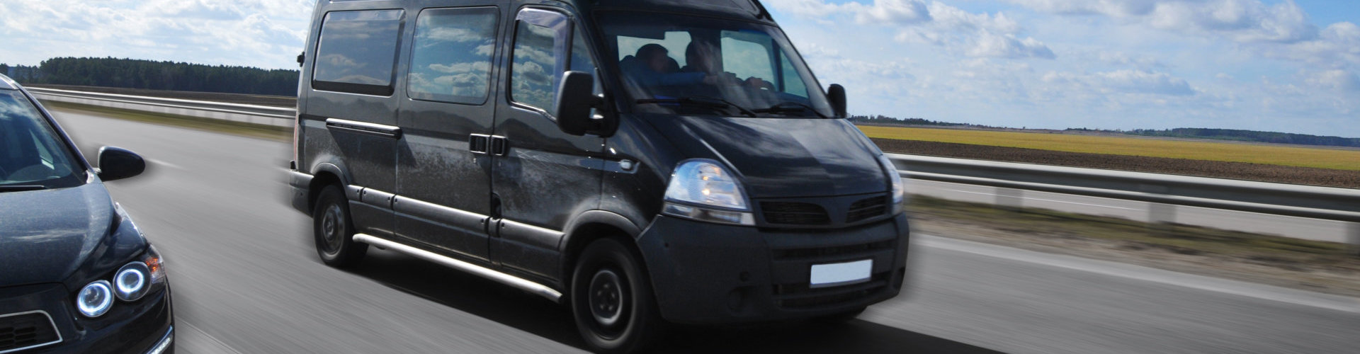 van on a highway